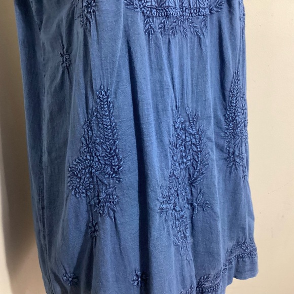 L’affaire Chambray Embroidered Boho Top Size M - Picture 9 of 14